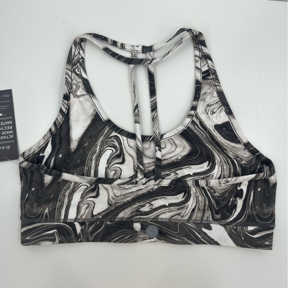 Threads 4 Thought NWT ReActive Sports Athetic Bra Grey White MarblexL - Picture 7 of 10